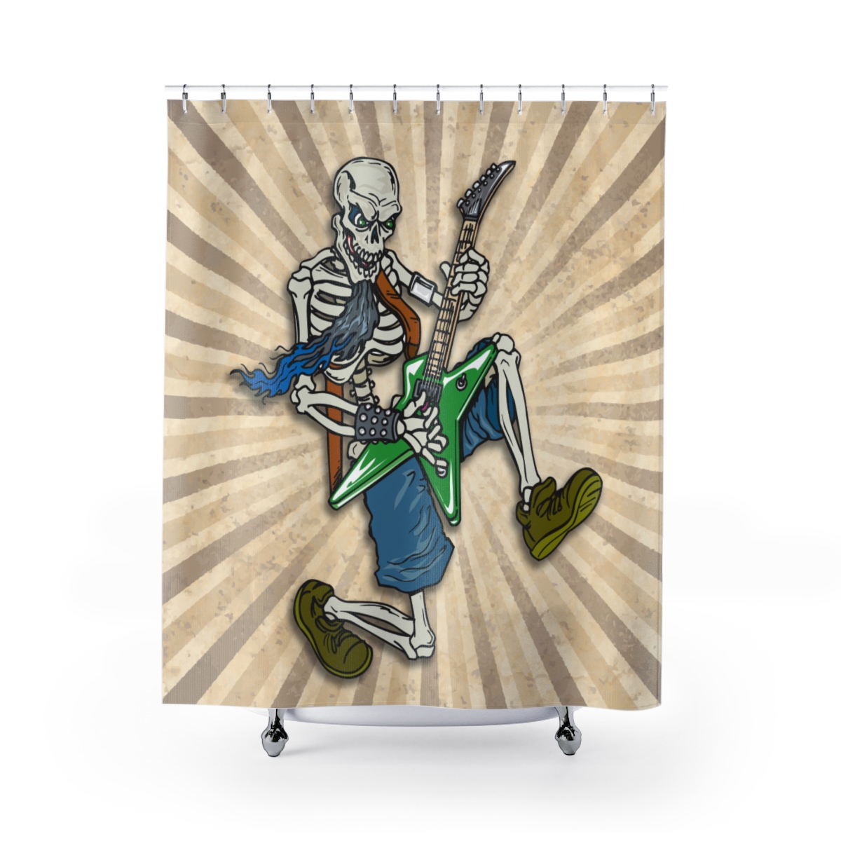 Rock & Roll Shower Curtain Until I Die Gear